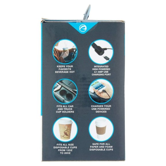 New Coffee Cup Drink Warmer for Car Truck Vehicles + USB Car Charger GIFT! - Picture 2 of 5